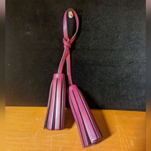 Coach Legacy Duffel Bag Tassel Charm - Purple Pink